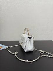 Colestore Chanel Small Coco Crush Handle White Caviar 12x18x6.5cm - 4