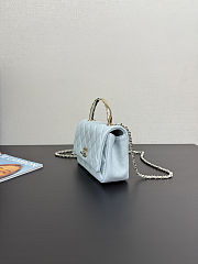 Colestore Chanel Small Coco Crush Handle Light Blue Caviar 12x18x6.5cm - 6