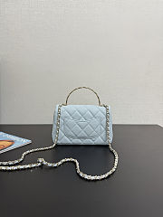 Colestore Chanel Small Coco Crush Handle Light Blue Caviar 12x18x6.5cm - 4