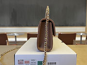 Colestore Chanel 25S Cross Handle Kelly Chain Bag Brown 18x10x4.5cm - 4