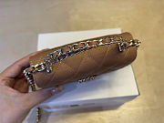 Colestore Chanel 25S Cross Handle Kelly Chain Bag Brown 11.5x14.5x5.5cm - 5