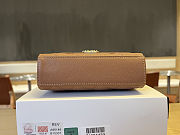 Colestore Chanel 25S Cross Handle Kelly Chain Bag Brown 11.5x14.5x5.5cm - 4