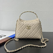 Colestore Chanel 25S Coco Handle Cream Bag 18x13x7cm - 1