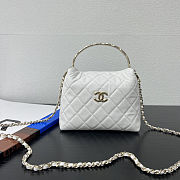 Colestore Chanel 25S Coco Handle White Bag 18x13x7cm - 1