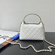 Colestore Chanel 25S Coco Handle White Bag 18x13x7cm - 2