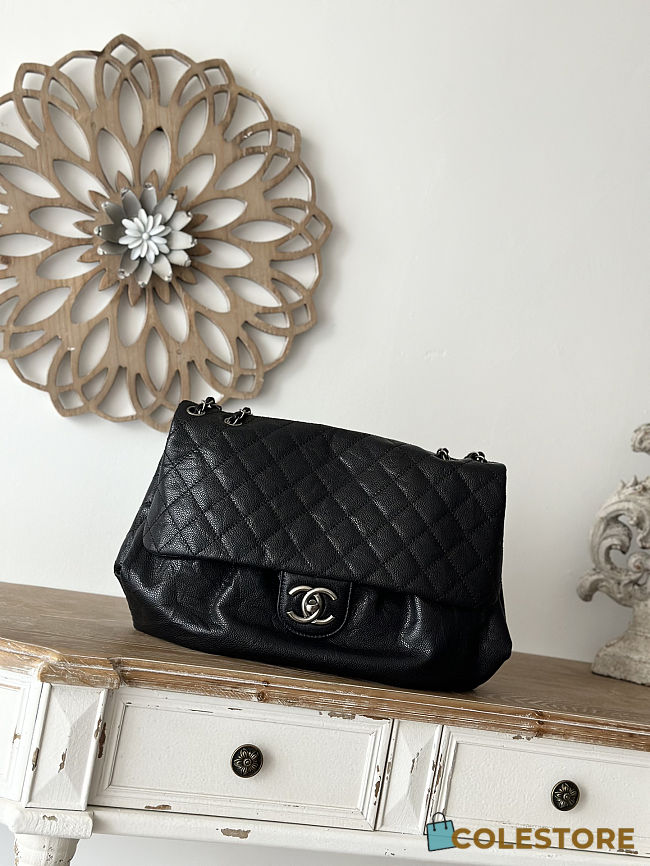 Colestore Chanel Easy Flap Bag Black 40×30cm - 1
