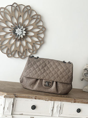 Colestore Chanel Easy Flap Bag Gray Brown 40×30cm