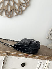 Colestore Chanel Black Washed Leather Lady Braid Bag 30×18×4cm - 5