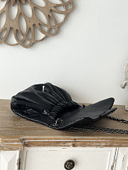 Colestore Chanel Black Washed Leather Lady Braid Bag 30×18×4cm - 3