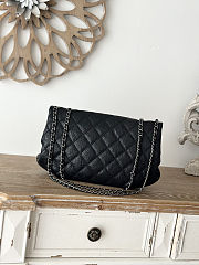 Colestore Chanel Black Washed Leather Lady Braid Bag 30×18×4cm - 2