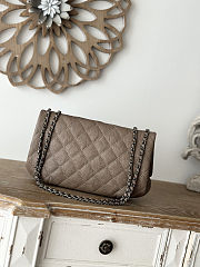 Colestore Chanel Gray Brown Washed Leather Lady Braid Bag 30×18×4cm - 2
