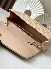 Colestore Chanel Light Beige Lambskin Quilted Diana Flap Small Gold Hardware 22.5x14x7cm - 5