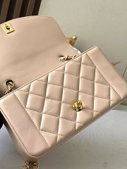 Colestore Chanel Light Beige Lambskin Quilted Diana Flap Small Gold Hardware 22.5x14x7cm - 2