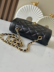 Colestore Chanel Black Lambskin Quilted Diana Flap Small Gold Hardware 22.5x14x7cm - 4