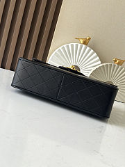 Colestore Chanel Vintage Black Classic Large Jumbo Single Flap 30x21x8cm - 3
