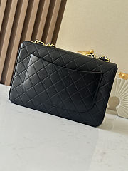 Colestore Chanel Vintage Black Classic Large Jumbo Single Flap 30x21x8cm - 2