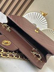Colestore Chanel Vintage Brown Classic Large Jumbo Single Flap 30x21x8cm - 5