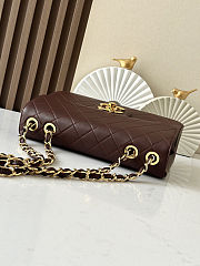 Colestore Chanel Vintage Brown Classic Large Jumbo Single Flap 30x21x8cm - 3