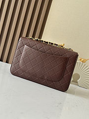 Colestore Chanel Vintage Brown Classic Large Jumbo Single Flap 30x21x8cm - 2