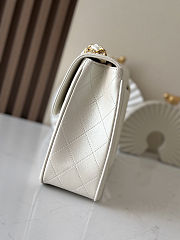 Colestore Chanel Vintage Ivory White Classic Large Jumbo Single Flap 30x21x8cm - 5