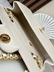 Colestore Chanel Vintage Ivory White Classic Large Jumbo Single Flap 30x21x8cm - 3