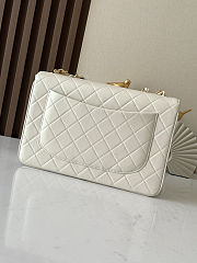 Colestore Chanel Vintage Ivory White Classic Large Jumbo Single Flap 30x21x8cm - 2