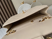 Colestore Chanel Vintage Light Beige Classic Large Jumbo Single Flap 30x21x8cm - 6