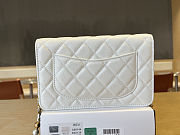 Colestore Chanel Woc Lamskin White Pearl on Chain 19x12x3.5cm - 2