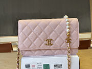 Colestore Chanel Woc Lamskin Pink Pearl on Chain 19x12x3.5cm - 4