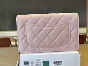 Colestore Chanel Woc Lamskin Pink Pearl on Chain 19x12x3.5cm - 3
