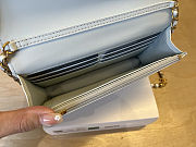 Colestore Chanel Woc Lamskin Light Blue Pearl on Chain 19x12x3.5cm - 3