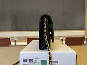 Colestore Chanel Woc Lamskin Black Pearl on Chain 19x12x3.5cm - 5