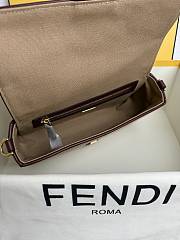 Colestore Fendi Multicolor Baguette Brown FF Logo Bag 26x13x6cm - 6