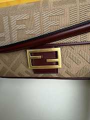 Colestore Fendi Multicolor Baguette Brown FF Logo Bag 26x13x6cm - 3