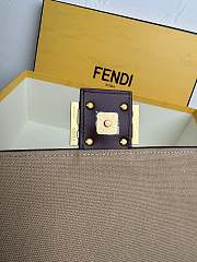 Colestore Fendi Multicolor Baguette Brown FF Logo Bag 26x13x6cm - 4