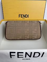 Colestore Fendi Multicolor Baguette Brown FF Logo Bag 26x13x6cm - 2
