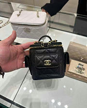Colestore Chanel Vanity Black Caviar 11X11X9.5cm - 1