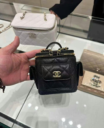 Colestore Chanel Vanity Black Caviar 11X11X9.5cm