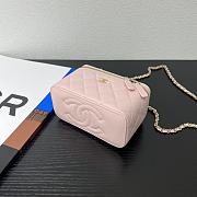 Colestore Chanel Classic Pink Caviar Vanity Bag 16x8x10cm - 4