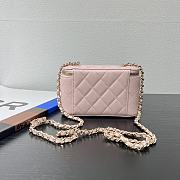 Colestore Chanel Classic Pink Caviar Vanity Bag 16x8x10cm - 3