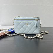Colestore Chanel Classic Blue Caviar Vanity Bag 16x8x10cm - 1