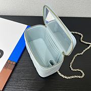 Colestore Chanel Classic Blue Caviar Vanity Bag 16x8x10cm - 6