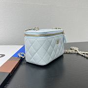 Colestore Chanel Classic Blue Caviar Vanity Bag 16x8x10cm - 5