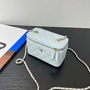Colestore Chanel Classic Blue Caviar Vanity Bag 16x8x10cm - 3