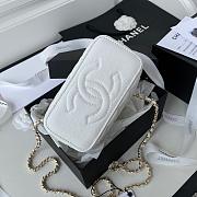 Colestore Chanel Classic White Caviar Vanity Bag 16x8x10cm - 5