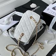 Colestore Chanel Classic White Caviar Vanity Bag 16x8x10cm - 2