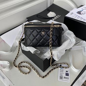 Colestore Chanel Classic Black Caviar Vanity Bag 16x8x10cm