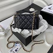 Colestore Chanel Classic Black Caviar Vanity Bag 16x8x10cm - 5