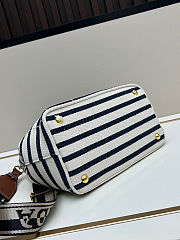 Colestore Prada Jardinière Striped Mini Ivory Blue 25x19x15cm - 6