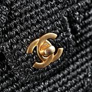 Colestore Chanel Dolce Raffia Woven Medium Flap Bag 15.5x25x6cm - 5